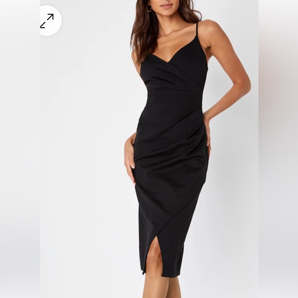 Lulus black midi dress